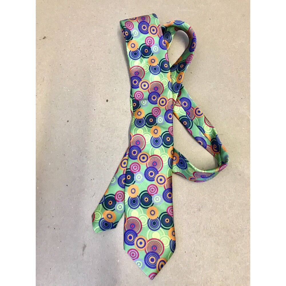 Bugatchi Paradise Multicolor Geometric Silk Tie